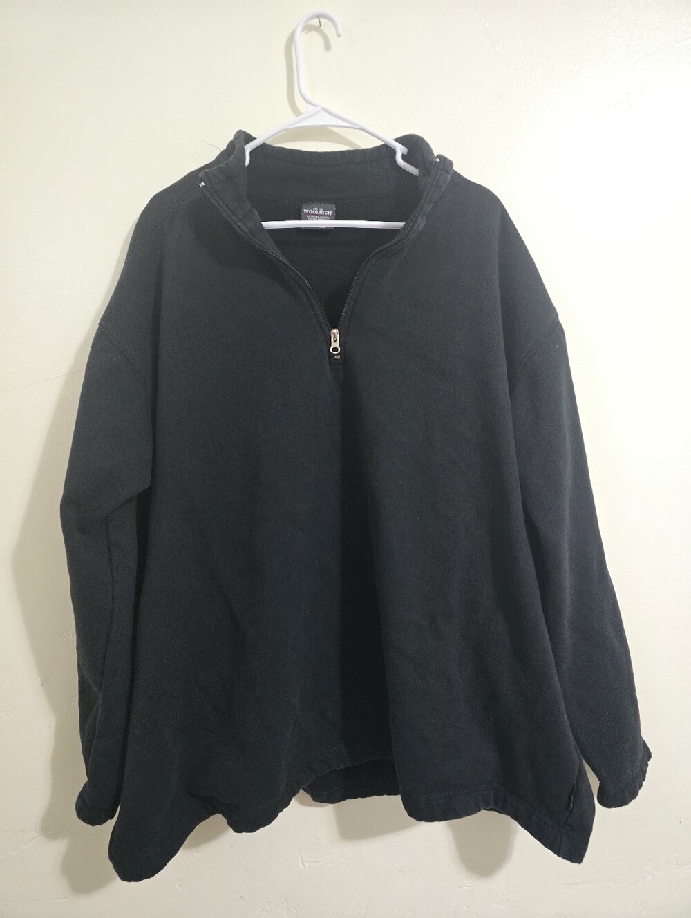 Woolrich Mens XXL Quarter Zip Sweatshirt Black